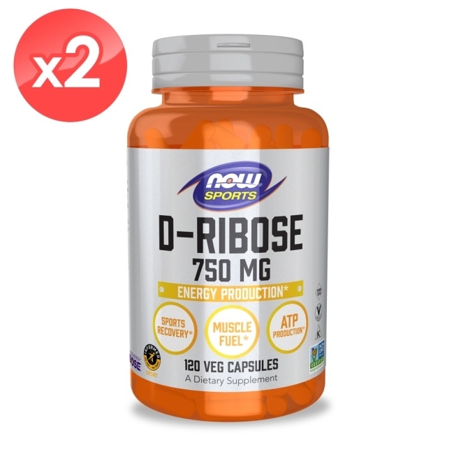 【NOW】D-核糖膠囊2瓶組(120顆*2瓶)
