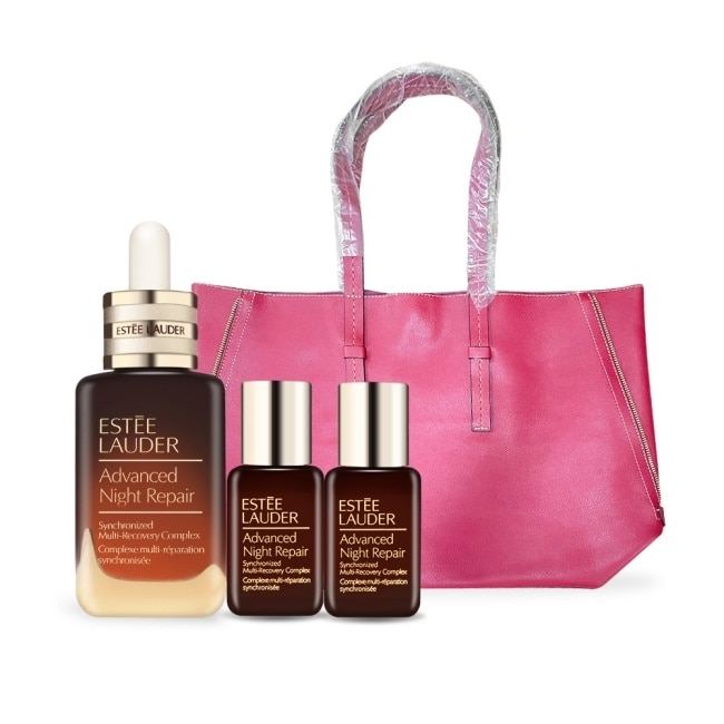 ESTEE LAUDER 雅詩蘭黛 特潤超導修護大小瓶超值組(50ml+15mlX2+單肩包)-專櫃公司貨