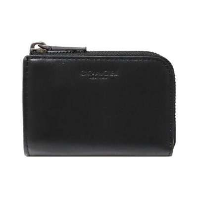 COACH - 【COACH】鑰匙扣環拉鍊零錢包-黑色