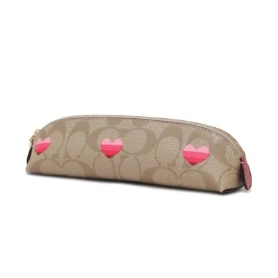 COACH - 【COACH】C-LOGO印花筆帶/化妝包-愛心