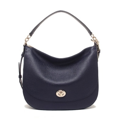 COACH - 【COACH】彎月皮革兩用包-黑藍色