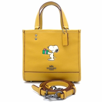 COACH - 【COACH】史努比聯名款皮革二用包-黃