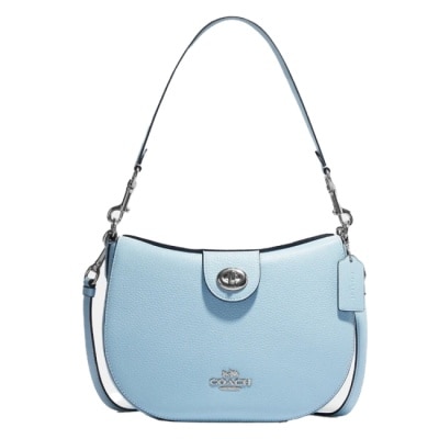 COACH - 【COACH】旋扣造型斜肩背兩用包-寶寶藍