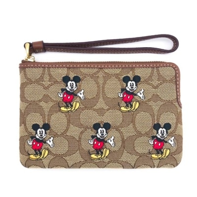 COACH - 【COACH】印花防刮PVC皮革L型拉鍊手拿包-迪士尼