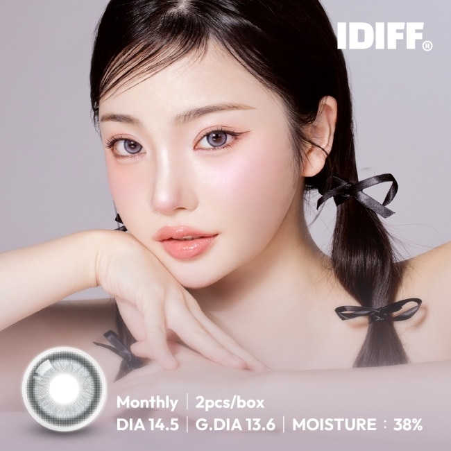 7.50 IDIFF 彩色月拋隱形眼鏡2片裝-HEMA 伯曼灰 image
