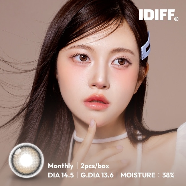5.50 IDIFF 彩色月拋隱形眼鏡2片裝-HEMA 緬因棕 image
