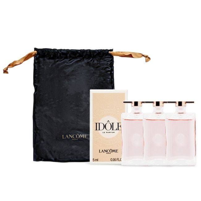LANCOME 蘭蔻  IDOLE唯我香水黑袋隨身攜帶組(5mlX3)-國際航空版