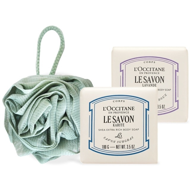 L’OCCITANE 歐舒丹 普羅旺斯香氛皂極致寵愛組(100g)X2-牛奶+薰衣草-專櫃公司貨 image