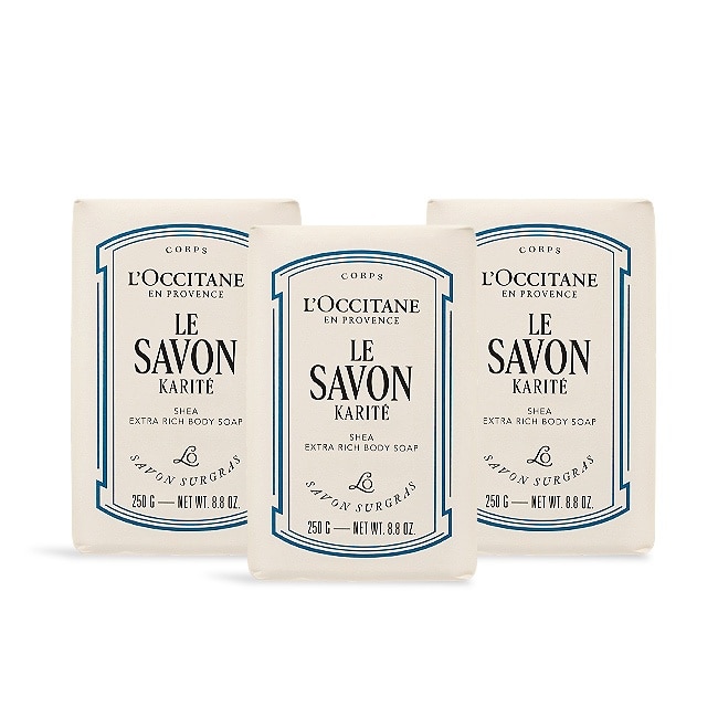 L’OCCITANE 歐舒丹 乳油木牛奶皂(250g)X3-新版-專櫃公司貨