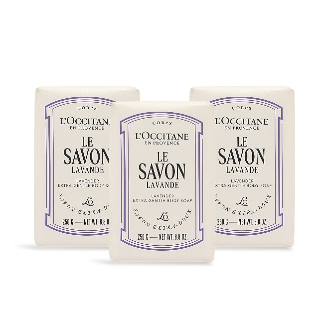 L’OCCITANE 歐舒丹 乳油木薰衣草皂(250g)X3-新版-專櫃公司貨