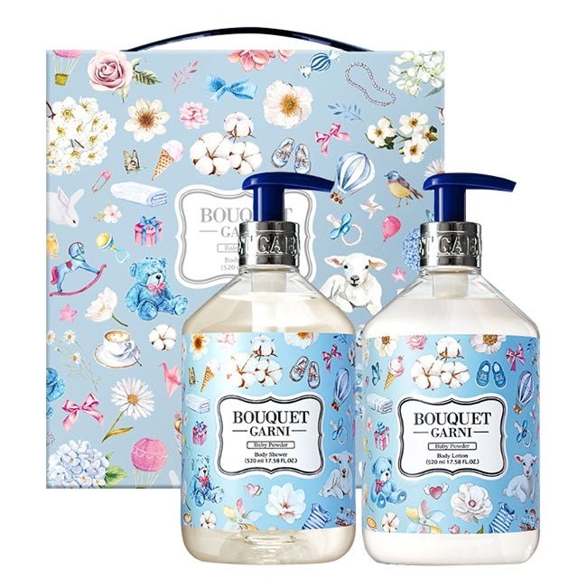 Bouquet Garni 璞珈妮身體香氛禮盒組2入(沐浴露+乳液)-寶寶香520ml
