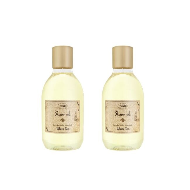 SABON White Tea 白茶沐浴油 300ml #新版 2入組 (效期至2027/01)