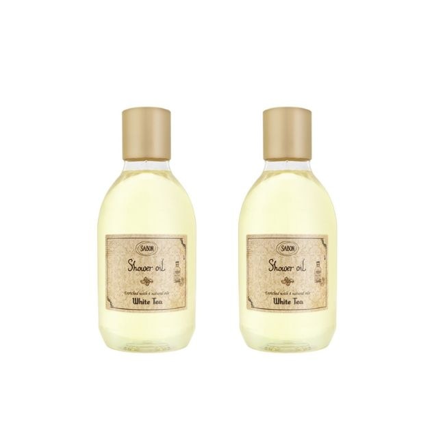 SABON White Tea 白茶沐浴油 300ml #新版 2入組 (效期至2027/01)