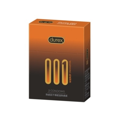 durex 杜蕾斯 - 杜蕾斯001水性PU衛生衛生套 熱感潤滑裝2入 image