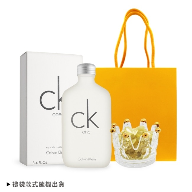 Calvin Klein CK ONE 中性淡香水黃水晶財氣擴香組(100ml+招財水晶擴香石+禮袋)-國際航空版 image