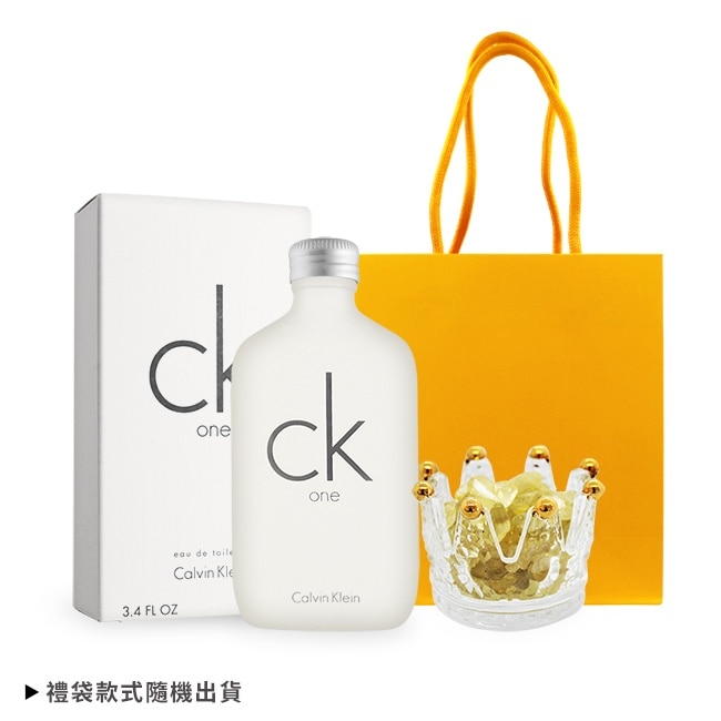 Calvin Klein CK ONE 中性淡香水黃水晶財氣擴香組(100ml+招財水晶擴香石+禮袋)-國際航空版 image