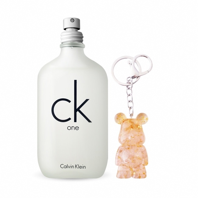 Calvin Klein CK ONE 中性淡香水幸運能量掛飾組(100mlTESTER+水晶泰迪熊鑰匙圈)-專櫃公司貨