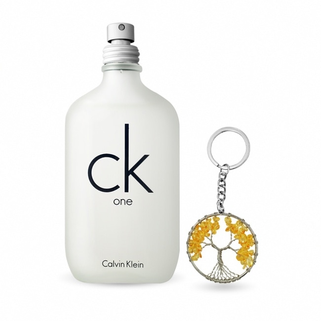 Calvin Klein CK ONE 中性淡香水能量磁場淨化組(100mlTESTER+水晶許願樹吊飾)-專櫃公司貨