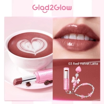 Glad2Glow - GLAD2GLOW 潤色護唇膏 03 紅絲絨拿鐵 3g