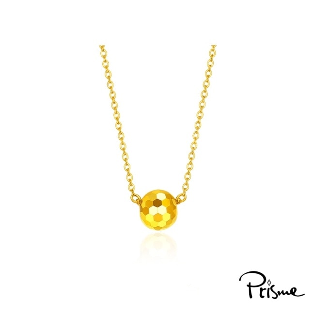 【Prisme Gold】黃金項鍊 純金999粼光金珠 項鍊 (金重約0.01錢)