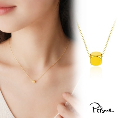 PRISME GOLD - 【Prisme Gold】黃金項鍊 純金999方糖金珠 項鍊 (金重約0.01錢)