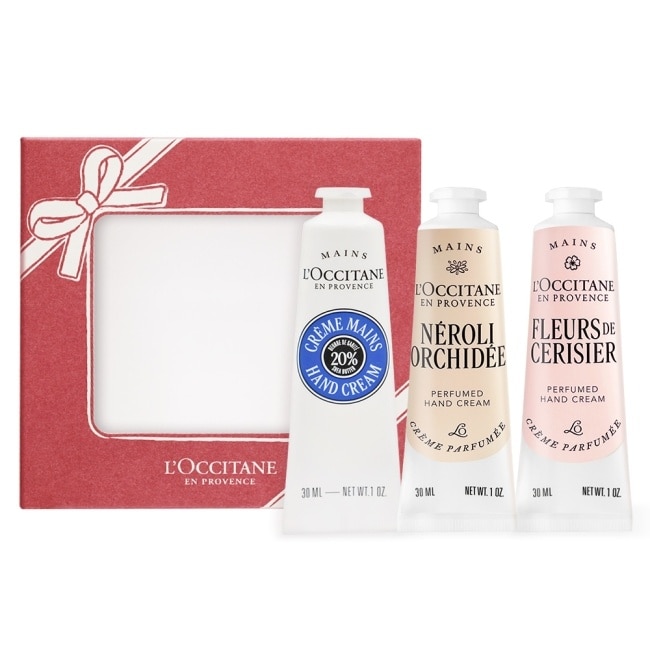 L’OCCITANE 歐舒丹 熱銷三入護手霜禮盒組(30mlX3)[乳油木+橙花+櫻花]-專櫃公司貨