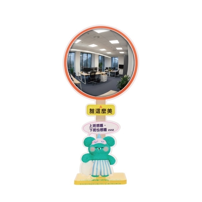 【Wasabi bear 芥末熊】注意Bear後視鏡 (社畜桌上立牌)_誰這麼美款 image
