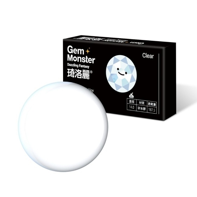 琦洛麗矽水膠月拋隱形眼鏡1片裝(透明片) -1.00