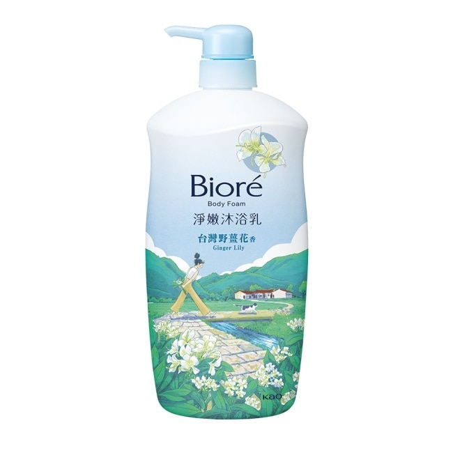 Biore淨嫩沐浴乳 台灣野薑花香 保濕型1000g image