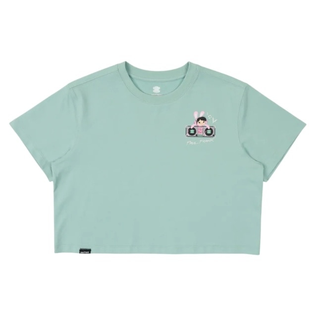 Vivian徐若瑄聯名 -Paul Frank【狠狠愛】薄荷綠 短版T-00M