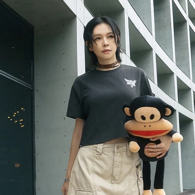 Vivian徐若瑄聯名 -Paul Frank【黒 魂鬪志】短版 T-00M