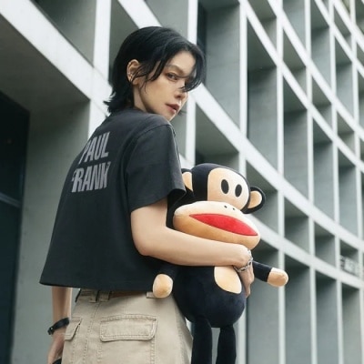 PAULFRANK - Vivian徐若瑄聯名 -Paul Frank【黒 魂鬪志】短版 T-00M