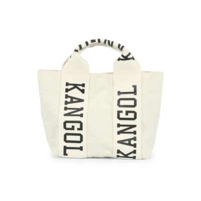 KANGOL - KANGOL字母LOGO小側背包-米白