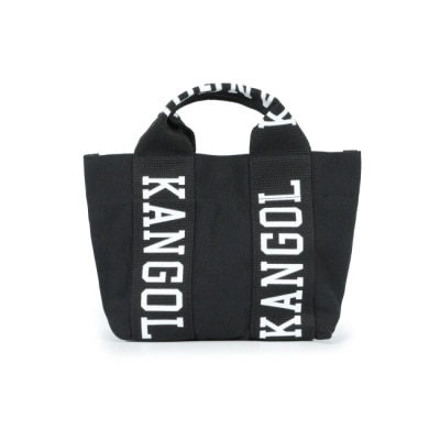 KANGOL - KANGOL字母LOGO小側背包-黑