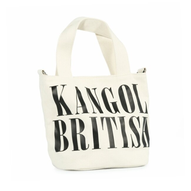 KANGOL字母LOGO水桶包-米白