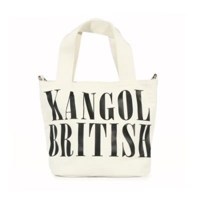 KANGOL - KANGOL字母LOGO水桶包-米白