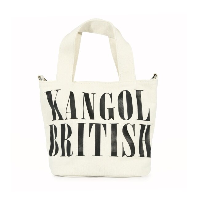 KANGOL字母LOGO水桶包-米白