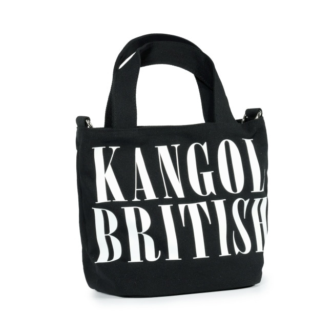 KANGOL字母LOGO水桶包-黑