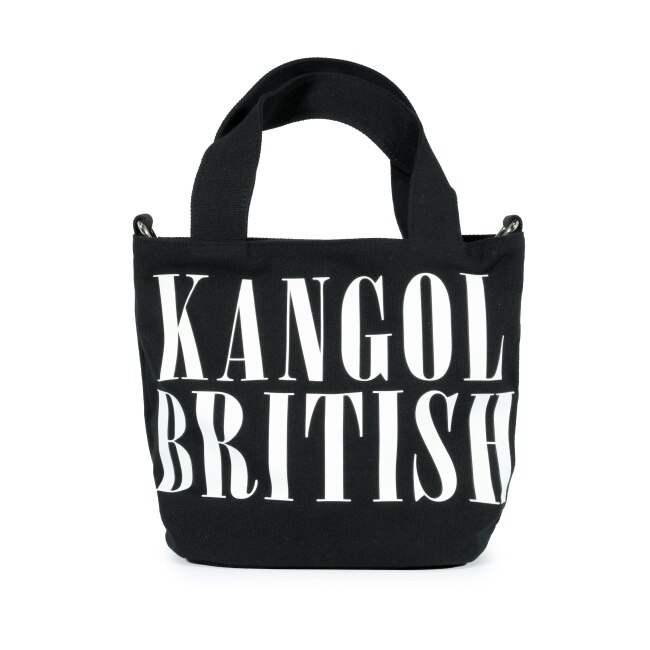 KANGOL字母LOGO水桶包-黑