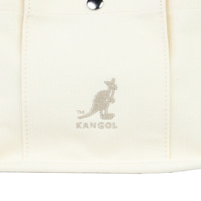 KANGOL手提帆布側背包-米白 image
