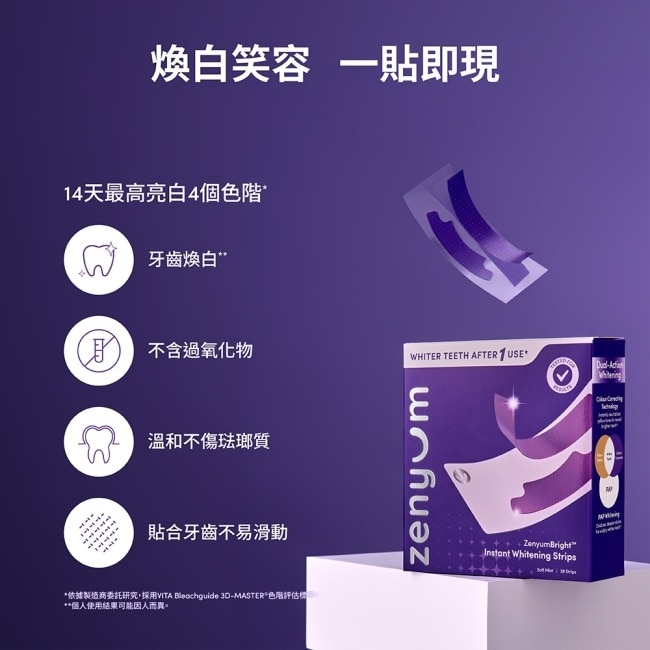 ZenyumBright綻雅校色亮白貼片 14對