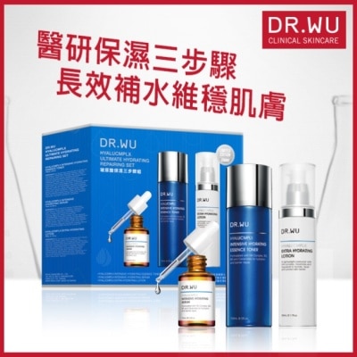 DR.WU - DR.WU玻尿酸保濕三步驟組(玻尿酸保濕精華化妝水150ML+玻尿酸保濕精華液15ML+玻尿酸保濕精華乳50ML) image