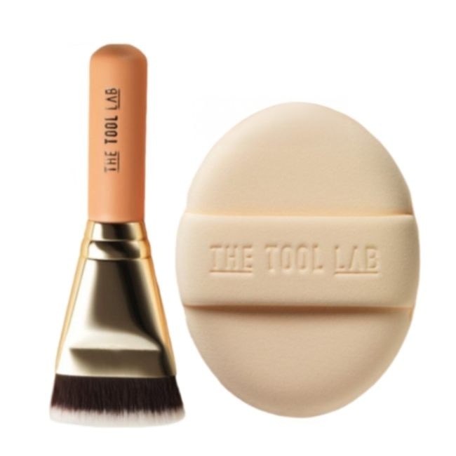 The Tool Lab遮瑕粉撲(橢圓)+刷具組(薄)