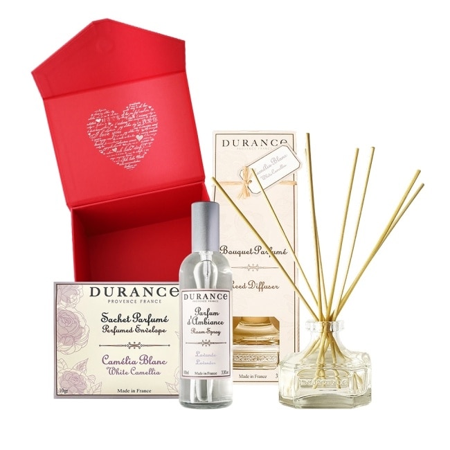 DURANCE朵昂思 薰衣草居家香氛禮盒(擴香組100ml+香氛噴霧100ml+山茶花香封10g)-專櫃公司貨