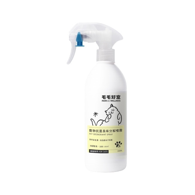 毛毛好室寵物抗菌臭味分解噴霧-貓貓專用 淡香款 300ML