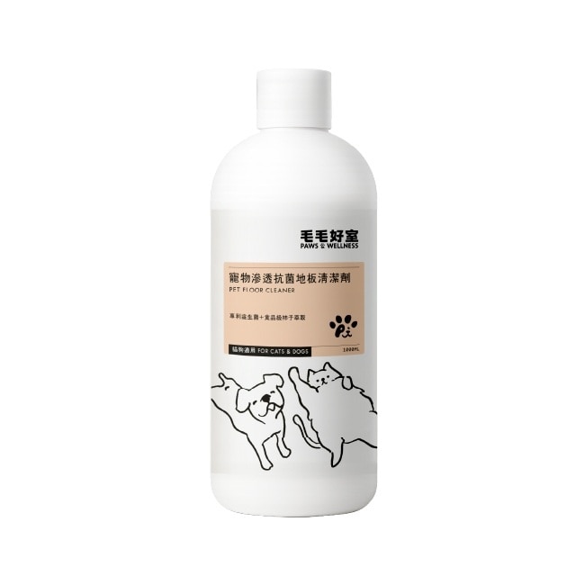 毛毛好室寵物滲透抗菌地板清潔劑-貓狗適用 1000ML