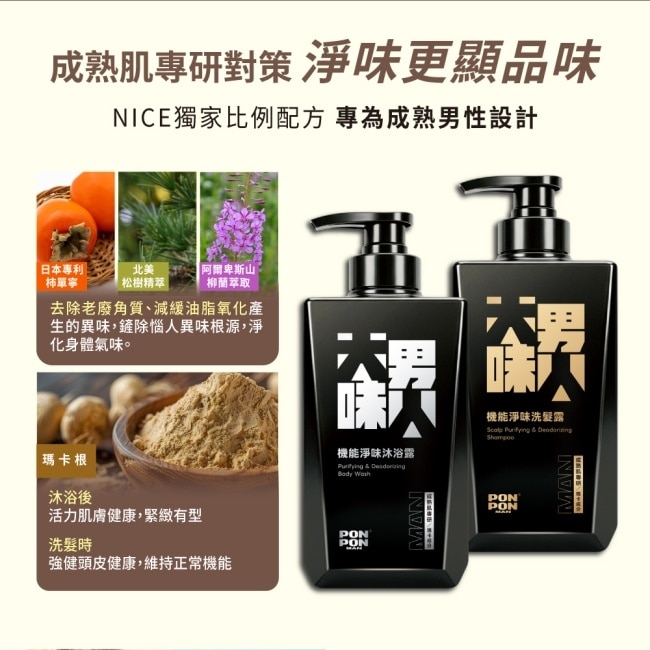 澎澎MAN大男人味機能淨味洗髮露485g image