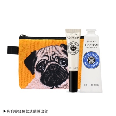 L’OCCITANE 歐舒丹 - L’OCCITANE 歐舒丹 極致呵護柔手組[護手霜+指緣油+狗狗零錢包]-乳油木+指緣油-專櫃公司貨 image