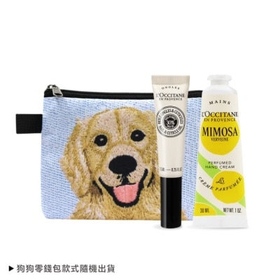 L OCCITANE - L’OCCITANE 歐舒丹 極致呵護柔手組[護手霜+指緣油+狗狗零錢包]-金合歡馬鞭草+指緣油-專櫃公司貨 image