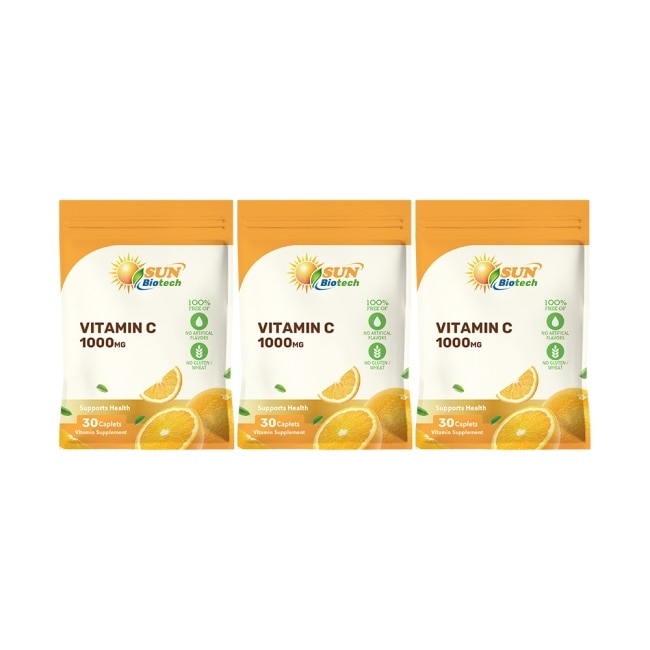 Sun日落恩賜 光炫維生素C 1000mg錠x3袋組(30錠/袋)